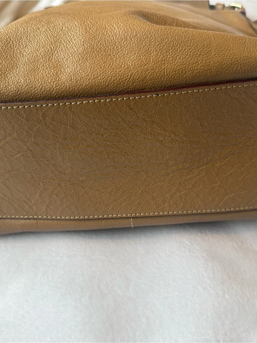 Dooney & Bourke Camel/Tan Leather Shoulder Hobo Bag